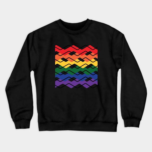 LGBT Flag colors stripes Crewneck Sweatshirt by ioabann